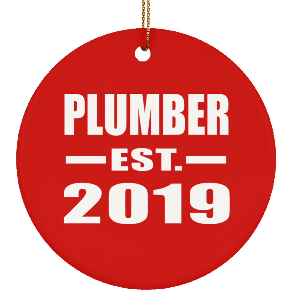 Plumber Established EST. 2019 - Circle Ornament