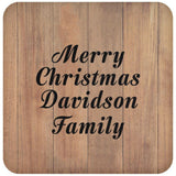 Merry Christmas Davidson Family - Drink Coaster C