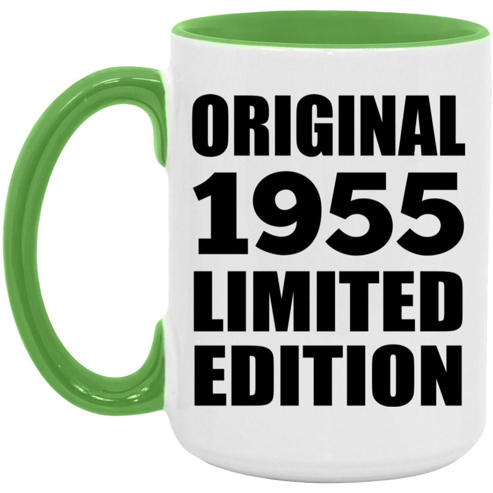 69th Birthday Original 1955 Limited Edition - 15oz Accent Mug Green
