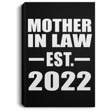 Mother In Law Established EST. 2022 - Canvas Portrait