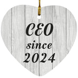 CEO Since 2024 - Heart Ornament F