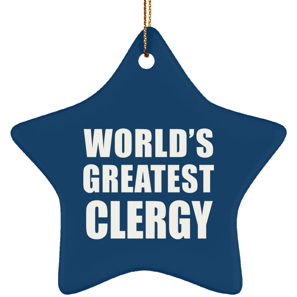 World's Greatest Clergy - Star Ornament