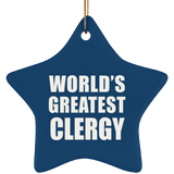 World's Greatest Clergy - Star Ornament