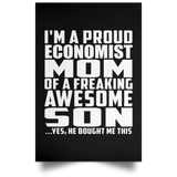 Proud Economist Mom Of Awesome Son - Poster Portrait