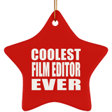 Coolest Film Editor Ever - Star Ornament