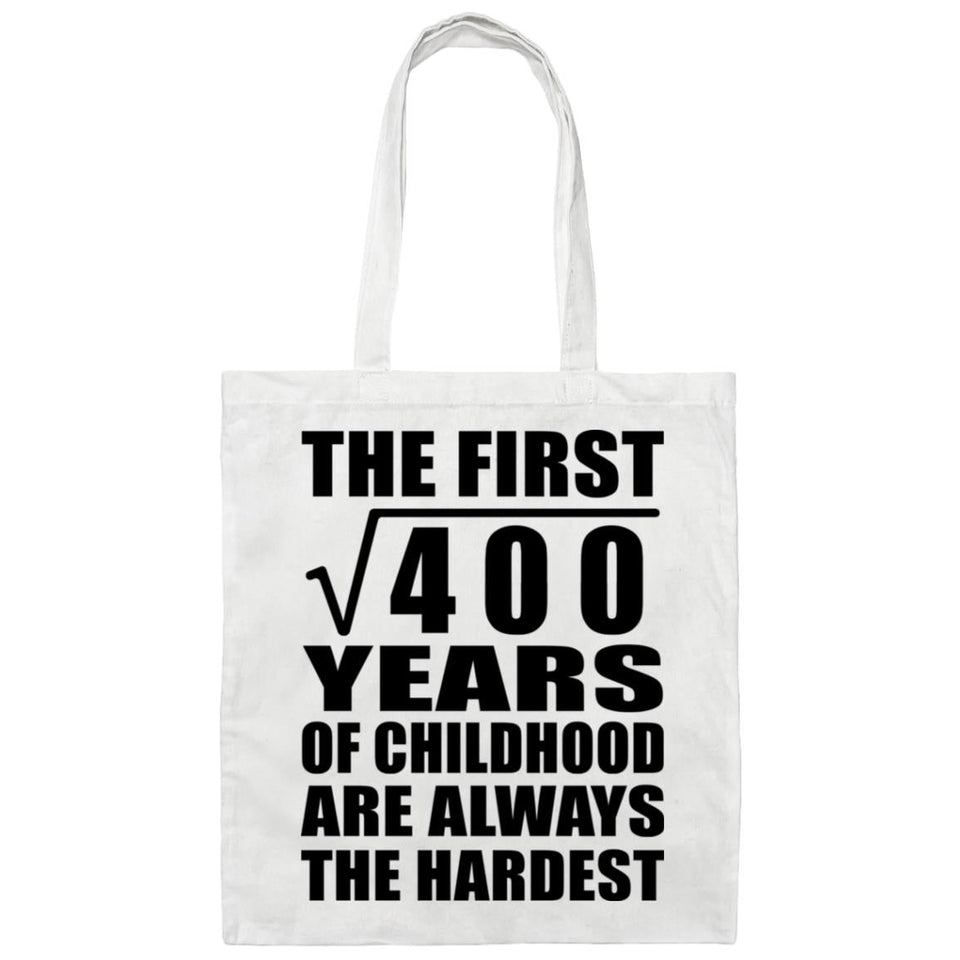 20th Birthday Square Root of 400 Years of Childhood - Tote Bag White