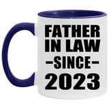 Father In Law Since 2023 - 11oz Accent Mug Purple