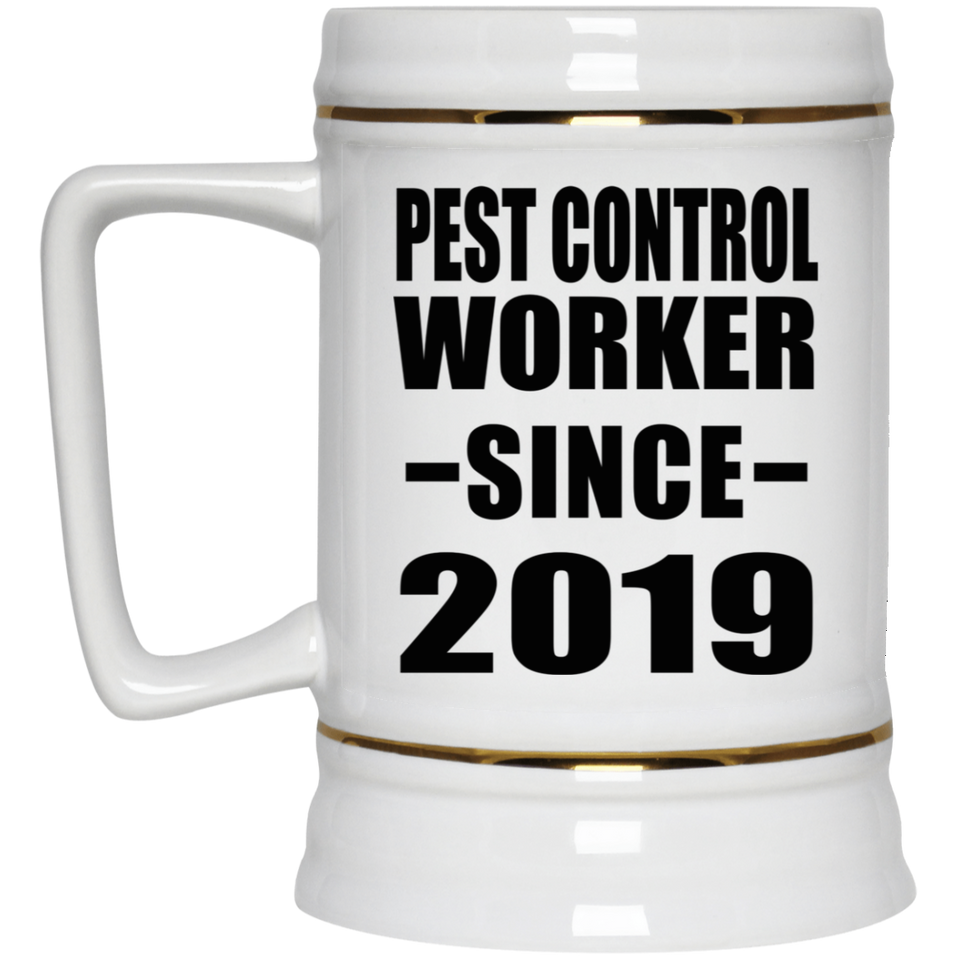 Pest Control Worker Since 2019 - 22oz Beer Stein