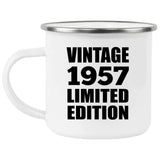 67th Birthday Vintage 1957 Limited Edition - 12oz Camping Mug