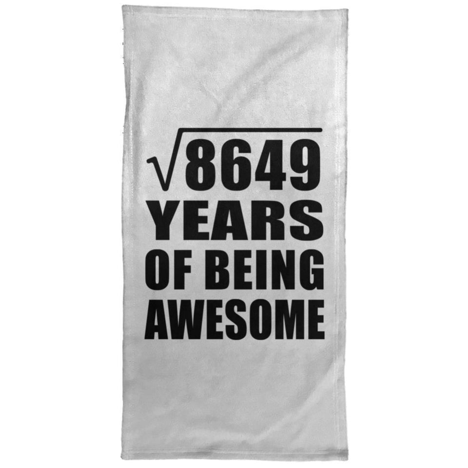 93rd Birthday Square Root of 8649 Years of Being Awesome - Hand Towel