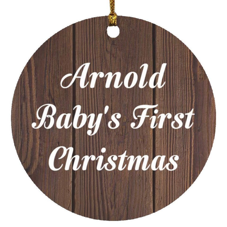 Arnold Baby's First Christmas - Circle Ornament D