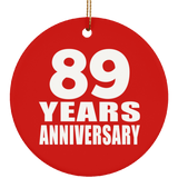 89th Anniversary 89 Years Anniversary - Circle Ornament