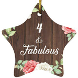 4th Birthday 4 & Fabulous - Star Ornament A