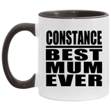 Constance Best Mum Ever - 11oz Accent Mug Black