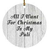 All I Want For Christmas Is My Puli - Circle Ornament F