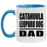 Catahoula Leopard Dog Dad - 11oz Accent Mug Blue