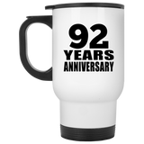 92nd Anniversary 92 Years - White Travel Mug