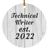 Technical Writer Established Est. 2022 - Circle Ornament F