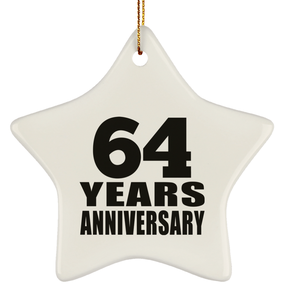 64th Anniversary 64 Years - Star Ornament