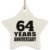 64th Anniversary 64 Years - Star Ornament