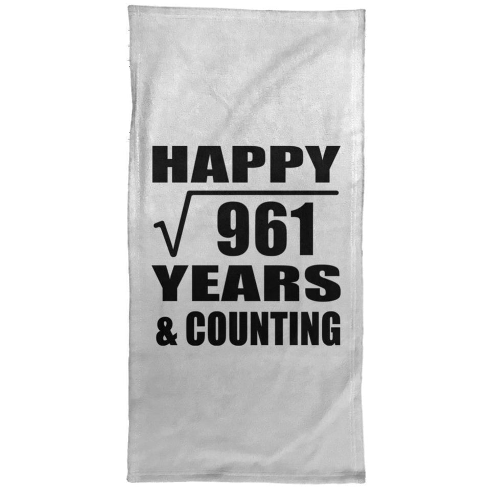 Happy 31st Anniversary Square Root of 961 Years & Counting - Hand Towel