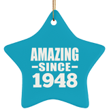 76th Birthday Amazing Since 1948 - Star Ornament