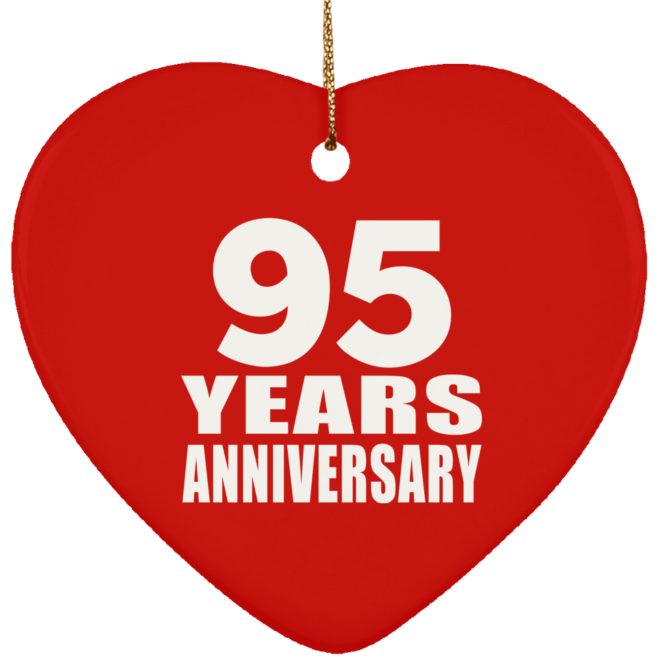 95th Anniversary 95 Years - Heart Ornament