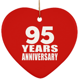 95th Anniversary 95 Years - Heart Ornament