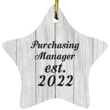 Purchasing Manager Established Est. 2022 - Star Ornament F