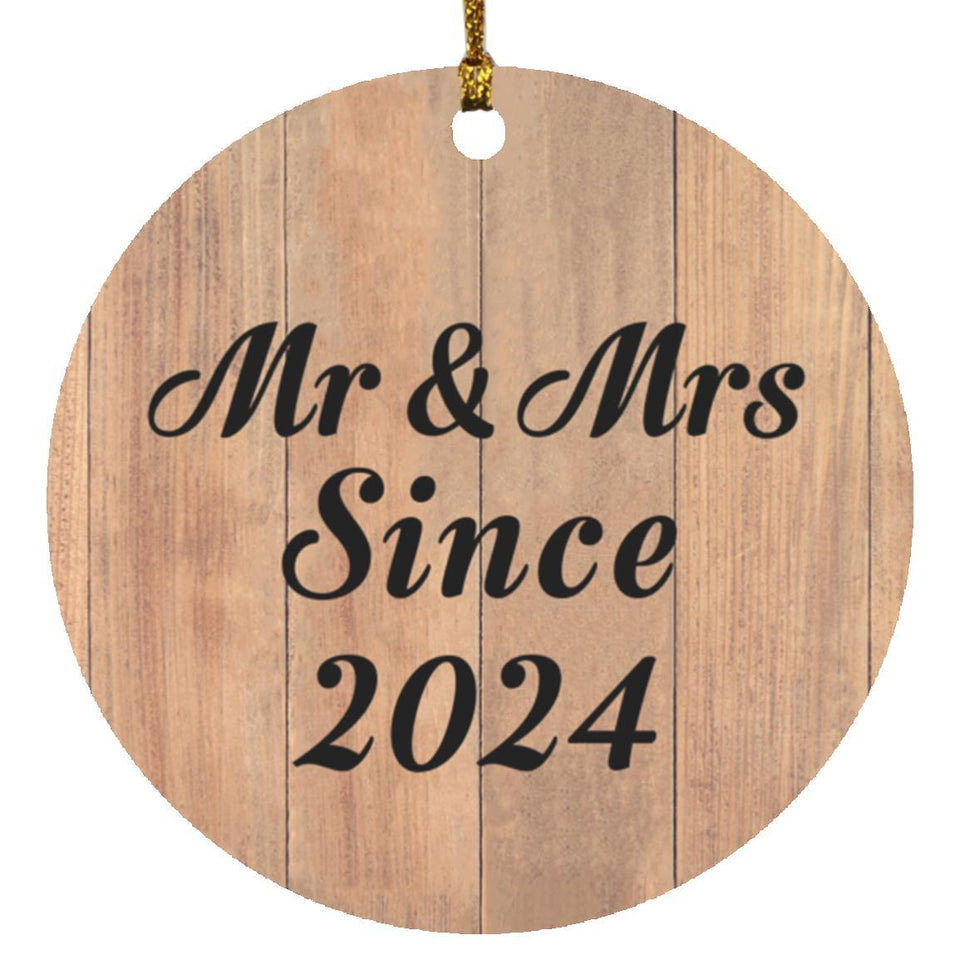 Anniversary Mr & Mrs Since 2024 - Circle Ornament C