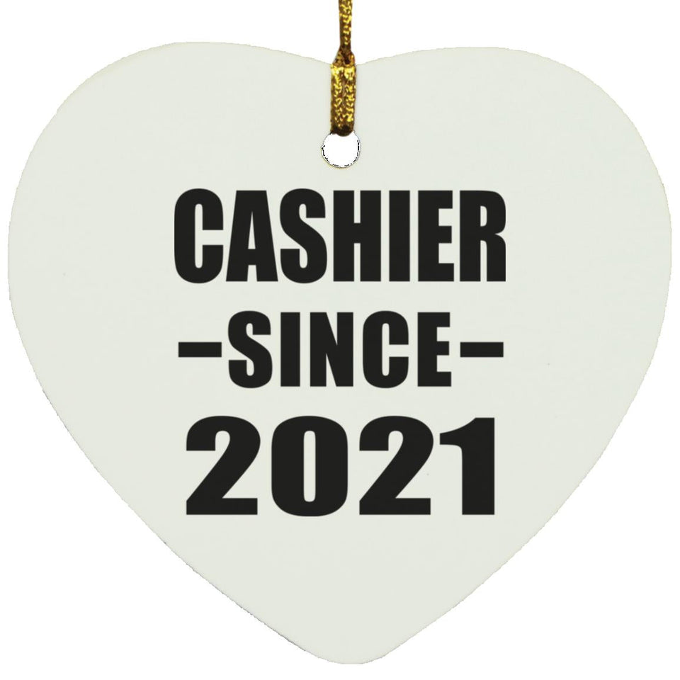 Cashier Since 2021 - Heart Ornament