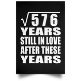 24th Anniversary Square Root of 576 Years Still In Love - Poster Portrait