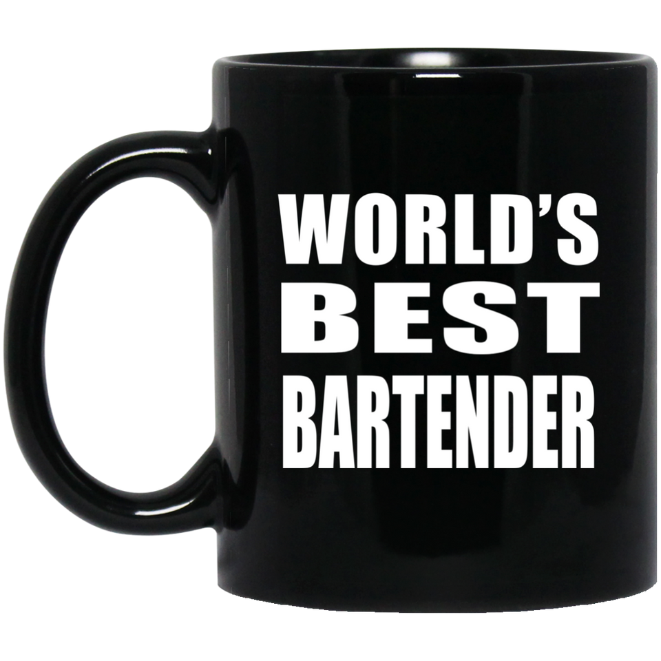 World's Best Bartender - 11 Oz Coffee Mug Black