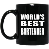 World's Best Bartender - 11 Oz Coffee Mug Black