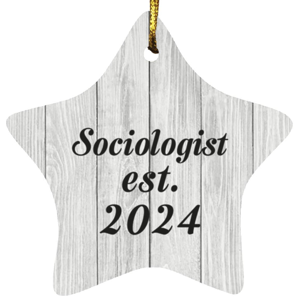 Sociologist Established Est. 2024 - Star Ornament F