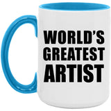 World's Greatest Artist - 15oz Accent Mug Blue