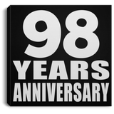98th Anniversary 98 Years Anniversary - Canvas Square