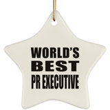 World's Best Pr Executive - Star Ornament