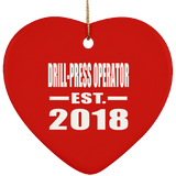 Drill-Press Operator Established EST. 2018 - Heart Ornament