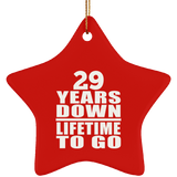 29th Anniversary 29 Years Down Lifetime To Go - Star Ornament