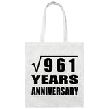 31st Anniversary Square Root of 961 Years Anniversary - Tote Bag White