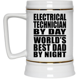Electrical Technician By Day World's Best Dad By Night - Beer Stein