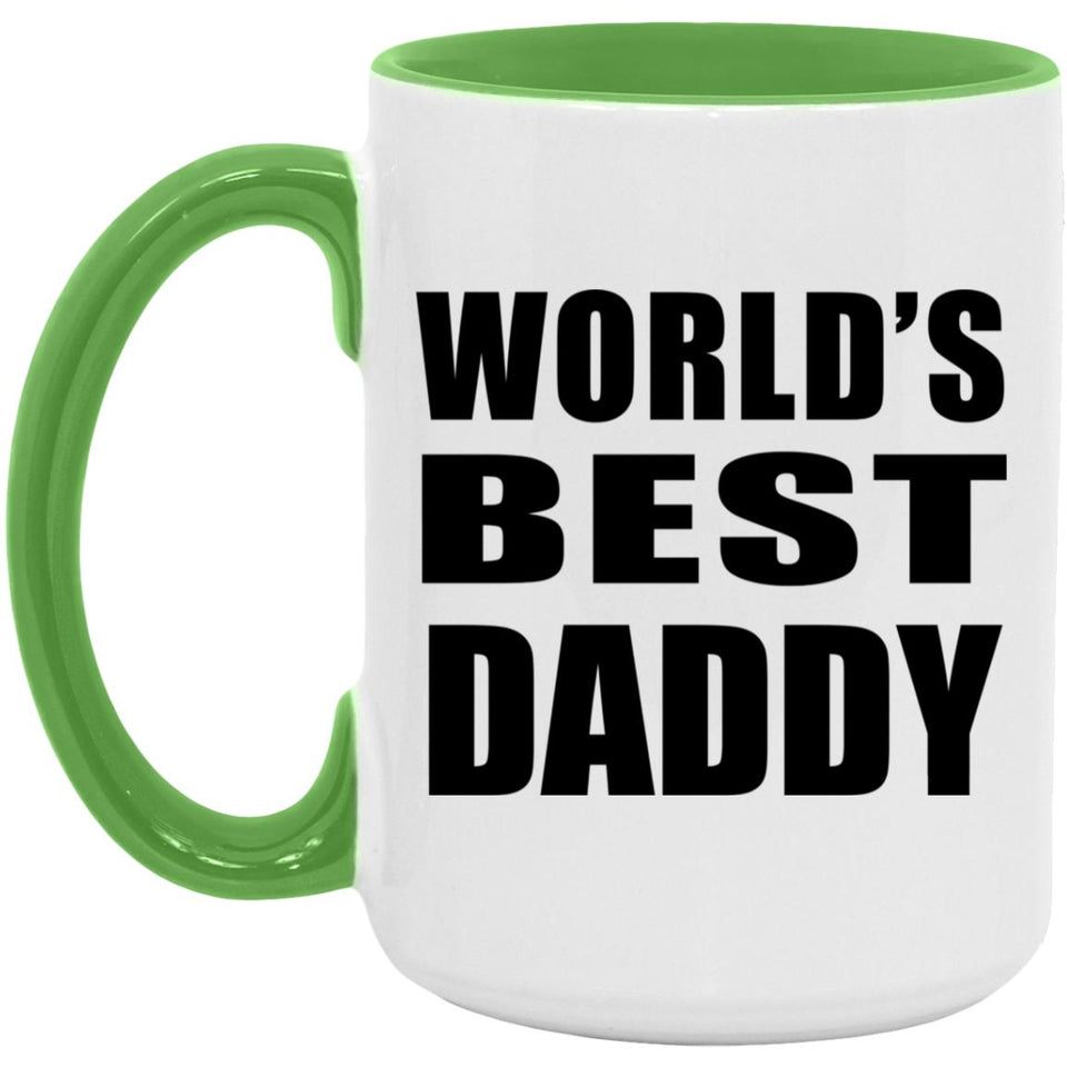 World's Best Daddy - 15oz Accent Mug Green