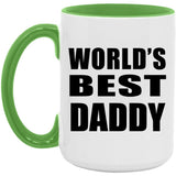 World's Best Daddy - 15oz Accent Mug Green