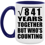 29th Anniversary Square Root of 841 Years Who's Counting - 15oz Accent Mug Purple