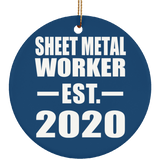 Sheet Metal Worker Established EST. 2020 - Circle Ornament