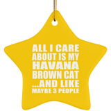 All I Care About Is My Havana Brown Cat - Star Ornament