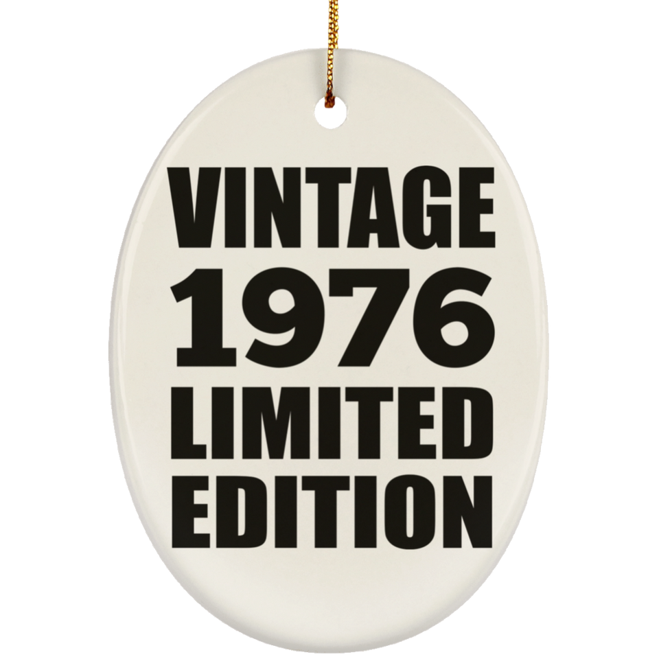 48th Birthday Vintage 1976 Limited Edition - Oval Ornament