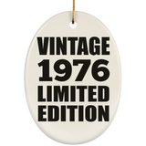 48th Birthday Vintage 1976 Limited Edition - Oval Ornament