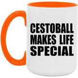 Cestoball Makes Life Special - 15oz Accent Mug Orange